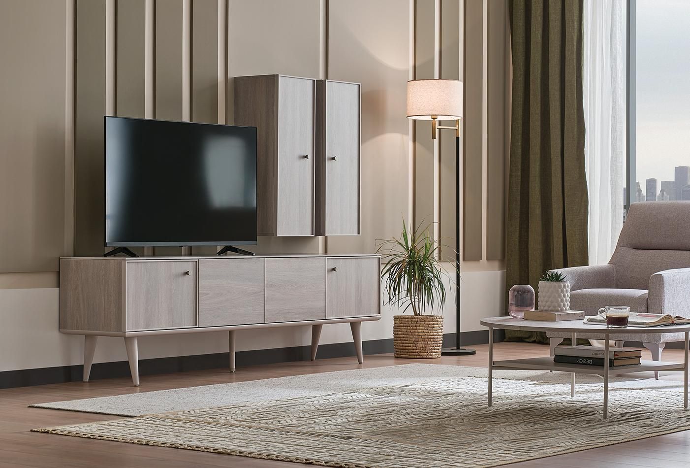 TV шкаф за стена Basel